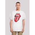 T-Shirt F4NT4STIC "The Rolling Stones Zunge Rot" Gr. XL, weiß Herren Shirts T-Shirts
