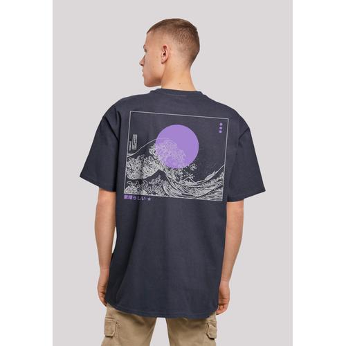 „T-Shirt F4NT4STIC „“Kanagawa Welle““ Gr. 3XL, blau (navy) Herren Shirts T-Shirts Print“