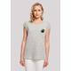 T-Shirt F4NT4STIC "Colorfood Collection - Rainbow Apple" Gr. 4XL, grau (heather grey) Damen Shirts Jersey