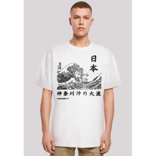 „T-Shirt F4NT4STIC „“Kanagawa Welle Japan““ Gr. 4XL, weiß Herren Shirts T-Shirts Print“