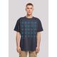 T-Shirt F4NT4STIC "Kreuze Blau" Gr. 3XL, blau (navy) Herren Shirts T-Shirts Print