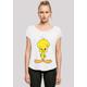 T-Shirt F4NT4STIC "Looney Tunes Angry Tweety" Gr. 5XL, weiß Damen Shirts Jersey