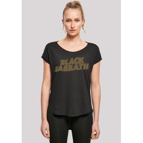 „T-Shirt F4NT4STIC „“Black Sabbath Metal Band US Tour 1978 Black Zip““ Gr. XS, schwarz Damen Shirts Jersey Print“