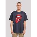 T-Shirt F4NT4STIC "The Rolling Stones Zunge Rot" Gr. XL, blau (navy) Herren Shirts T-Shirts