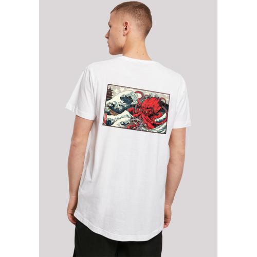 „T-Shirt F4NT4STIC „“Kanagawa Octopus““ Gr. XL, weiß Herren Shirts T-Shirts Print“