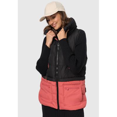Steppweste MARIKOO "Kiraraa", Damen, Gr. M (38), rot (schwarz, rouge), Obermaterial: 100% Polyester; Innenmaterial: 100% Polyester; Futter: 100% Polyester, Westen, mit schönem Steppdesign Image