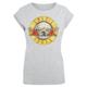 T-Shirt F4NT4STIC "PLUS SIZE Guns 'n' Roses Vintage Classic Logo Black" Gr. 5XL, grau (heather grey) Damen Shirts Jersey