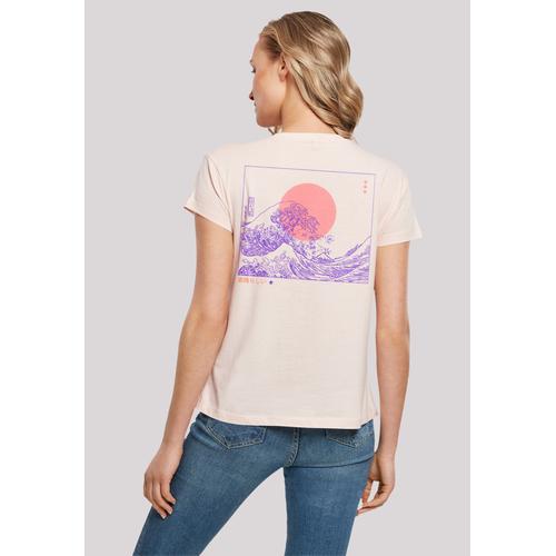 „T-Shirt F4NT4STIC „“Kanagawa Welle Japan““ Gr. S, pink Damen Shirts Jersey Print“