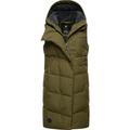 Steppweste RAGWEAR "Pavla Vest", Damen, Gr. XXXL (46), grün (helloliv), Außenmaterial: 100% Polyester, Innenfutter: 100% Polyester, Wattierung: 100% Polyester, modisch, figurbetont ca. Mitte Oberschenkel, Westen, stylische Winterweste mit...