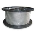 DAYTON 2VJF5 Cable,1/16 In,L500Ft,WLL96Lb,7x7,Steel