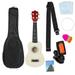 21inch Soprano Ukulele Starter Bundle Kit with Nylon Gig Bag Strap Clip-on Digital Tuner Extra Strings