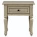 Solid Wood 1 Drawer Nightstand Bedside Table with Ball Bearing Glides