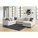 Signature Design by Ashley Huntsworth Dove Gray 4-Piece Sectional with Chaise - 128"W x 99"D x 38"H
