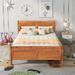 Enhance Bedroom's Beauty with a Classic Oak Finish Wood Platform Bed