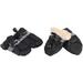 4Pcs/Set No Slip Pet Dog Shoes Boots with Soft Cotton Water-Proof Dog Socks Soft Cotton Padded Pets Paw Protector for Indoor and Outdoor(3-Black)