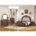 New Classic Furniture Cobb Beige and Cherry 4-Piece Bedroom Set with Nightstand