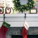 Garland and christmas stocking holder for mantle (3-Pack) (White)