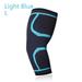 1Pcs Durable Sport Safety Breathable Elastic Elbow Pads Arm Support Elbow Brace Arm Sleeve LIGHT BLUE L