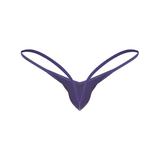 iiniim Men s Low Rise Jock Strap Micro Pouch G-String Thongs Underwear Backless Bikini Briefs Purple Medium