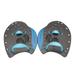 1 Pair Fashion Training Flippers Adjustable Swimming Paddles Water Sports Swimming Gloves Hand Fins BLUE S