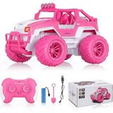 Remote Control Car for Girls 2.4GHz RC Electric Off Road Truck Dollhouse Dreamcar Playset R/C Vehicle Cars for Girls Age 3+