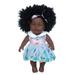 Randolph Black Skin African Black Baby Cute Curly Hair Lace Skirt 30CM Vinyl Baby Toy