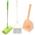 3pcs Mini Broom with Dustpan Mop Kids Cleaning Set Brush Dustpan Duster Pretend Play Cleaning Housekeeping Cleaning Tools for Kids Toddler