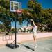 BESTCOSTY 4.76-10ft Height Adjustment Portable Basketball Hoop Basketball System