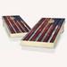 Skip s Garage Country Rustic American Flag Cornhole Board Outdoor Game Set 2x3 Boards (24 x 36 ) - Include Carrying Case