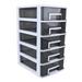 Drawer Storage Five Layer Plastic Drawer Organizer Shelf Storage Rack Storage Box for Office Bedroom Home