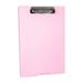 SDJMa Folder Clipboard with Storage Folio Plastic Clipboard with Low Profile Clip File Binder Clipboard Case Waterproof Nursing Clipboards Foldable Document Case for Office Work -Pink