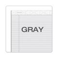 TOPS Prism + Colored Writing Pads Wide/Legal Rule 50 Pastel Gray 8.5 x 11.75 Sheets 12/Pack
