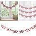 Njspdjh American Flag Bunting Pleated Fan String Patriotic Bunting Flag 4th of July Decoration US Flag Banners Memorial Day Independence Day Fourth July Red White Blue Outdoor Decor