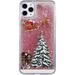 iPhone 13 Pro Max 6.7 Christmas Case Cute Quicksand Liquid Floating Bling Glitter Sparkle Flowing Moving Snowman Santa/Elk Tree Gift Shockproof Case for Apple iPhone 13 Pro Max 2021 (Pink)