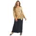 Plus Size Women's Shimmery Side-Gathered Tunic by Jessica London in Gold (Size 12) Metallic Long Shirt