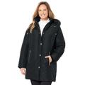 Plus Size Women's Faux Fur Hood Puffer Coat by Catherines in Black (Size 5X)