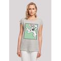 T-Shirt F4NT4STIC "Looney Tunes Bugs Bunny Funny Face" Gr. XL, grau (heather grey) Damen Shirts Jersey