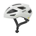 ABUS Macator MIPS road bike helmet - entry-level bike helmet with visor - suitable for ponytail wearers - for men and women - white, size M