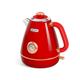 Hazel Quinn Electric Kettle, 1.7 Liter / 57.5 Ounces Retro Water Kettles, All Stainless Steel Cordless Kettle, 2200W Fast Boiling, BPA-free, 360°Rotational Base, Automatic Shut Off - Ruby Red