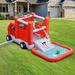 Costway 83.5' x 80.5' Bounce House Without Air Blower in Gray/Red | 83.5 H x 80.5 W x 222 D in | Wayfair NP10445