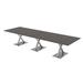 Skutchi Designs, Inc. 12 Person Rectangular Conference Table w/ x Bases Wood/Metal in Black | 29 H x 144 W x 45 D in | Wayfair