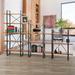 Davee 71.06" H x 106.3" W Steel Etagere Bookcase in Black/Brown | 71.06 H x 106.3 W x 12.5 D in | Wayfair GD90052W-3A