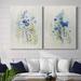 August Grove® Cottage Wildflowers I - 2 Piece Painting Print Set Canvas/Paper/Metal in Blue/Green/Indigo | 37.5 H x 72 W in | Wayfair