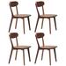 Corrigan Studio® Wood Dining Chairs Set, Solid Oak Wood Chairs w/Backrest & Seat, Anti-Slip Pads Wood in Brown | 31 H x 20 W x 21 D in | Wayfair