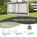 Arlmont & Co. Oakli Rectangular 45" L x 23" W Outdoor Camping Table Plastic/Metal in White | 37 H x 45 W x 23 D in | Wayfair