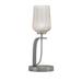 Everly Quinn Graddy Metal Table Lamp Glass/Metal in Gray | 17.75 H x 7 W x 7 D in | Wayfair E81F0F91E88B48D589A966A38AFBB81E