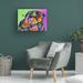 Winston Porter Modern & Contemporary Self Portrait On Canvas Print Metal in Blue/Green | 24 H x 32 W x 2 D in | Wayfair