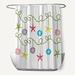 The Holiday Aisle® Jahlique Shower Curtain by E by Design Polyester in Gray | 73 H x 70 W in | Wayfair 595793943CE84637B2BFB82794A9FE52