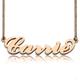 Carrie Name Necklace Box Chain In 18ct Rose Gold Plated - The Name Jewellery™