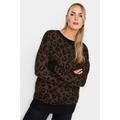 Lts Tall Brown Leopard Print Jumper 14-16 Lts | Tall Women's Sweaters & Jumpers